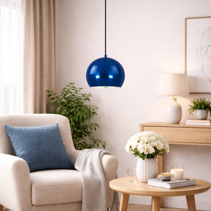 Opviq Lámpara de Araña de Metal Azul Ajustable